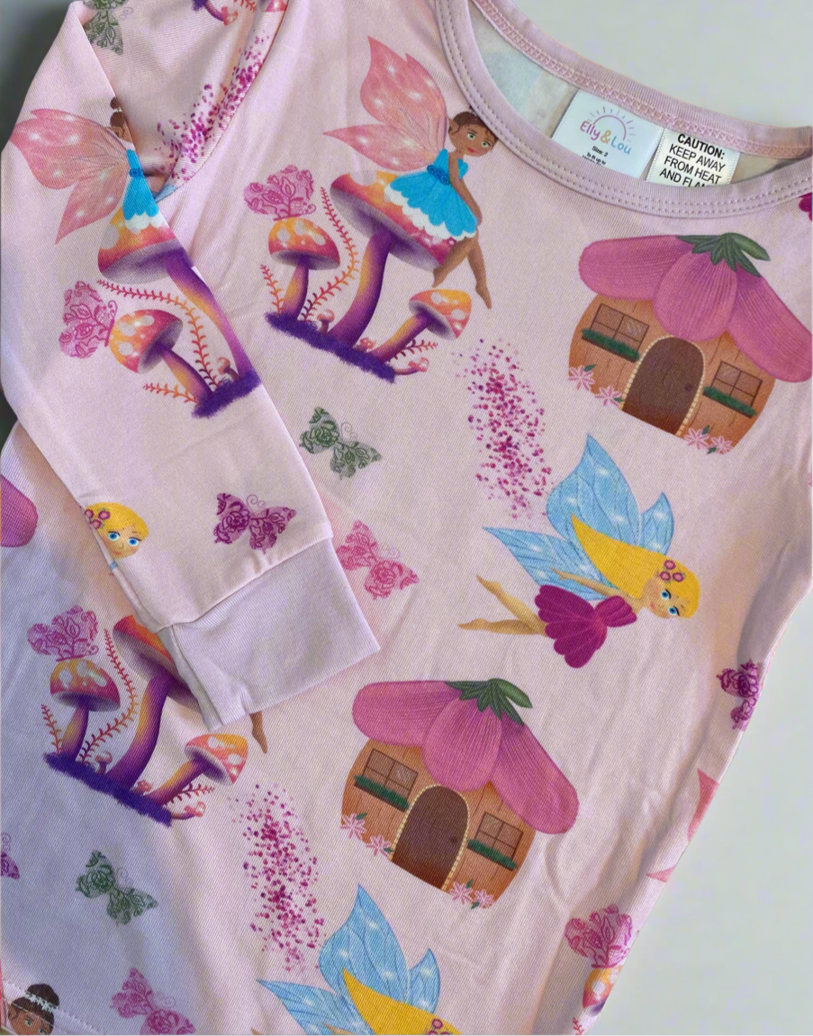 Bamboo kids pyjamas- Fairy Garden | Elly and Lou