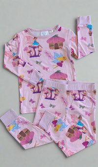 Bamboo kids pyjamas- Fairy Garden | Elly and Lou