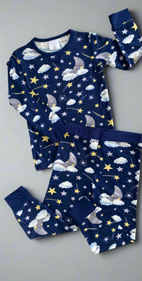 Bamboo kids pyjamas- Moonlit Dreams | Elly and Lou