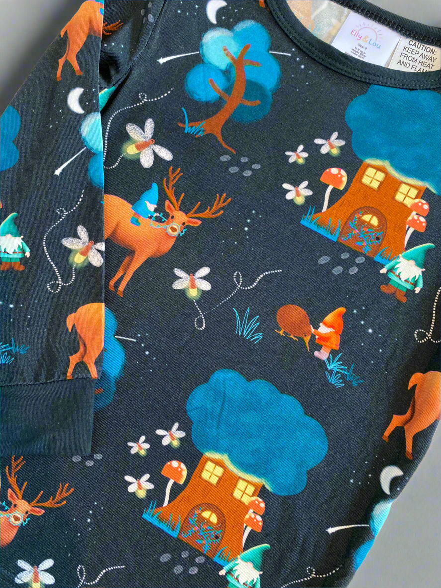 Bamboo kids pyjamas- Gnome village | Elly and Lou