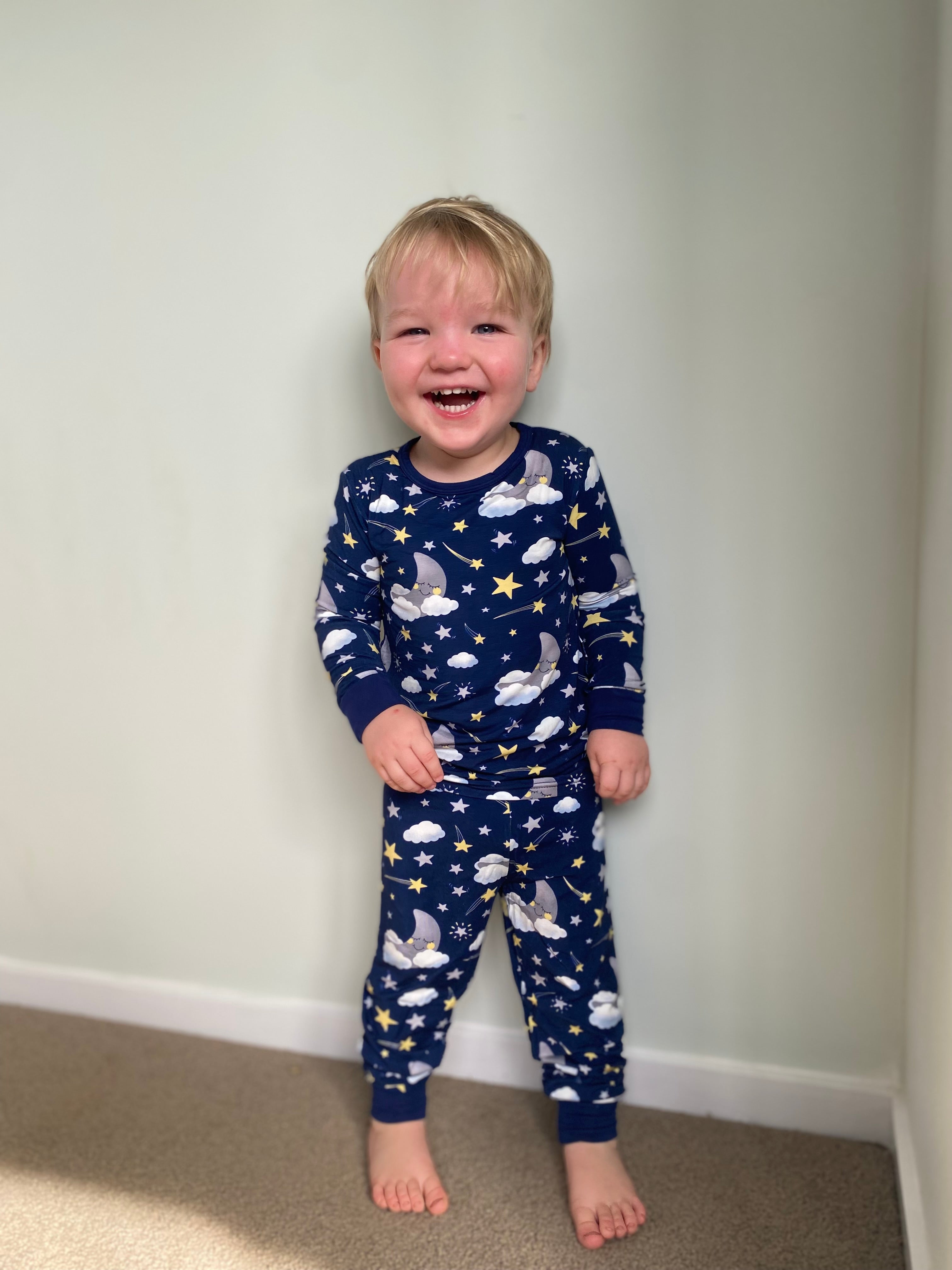 Bamboo kids pyjamas- Moonlit Dreams | Elly and Lou