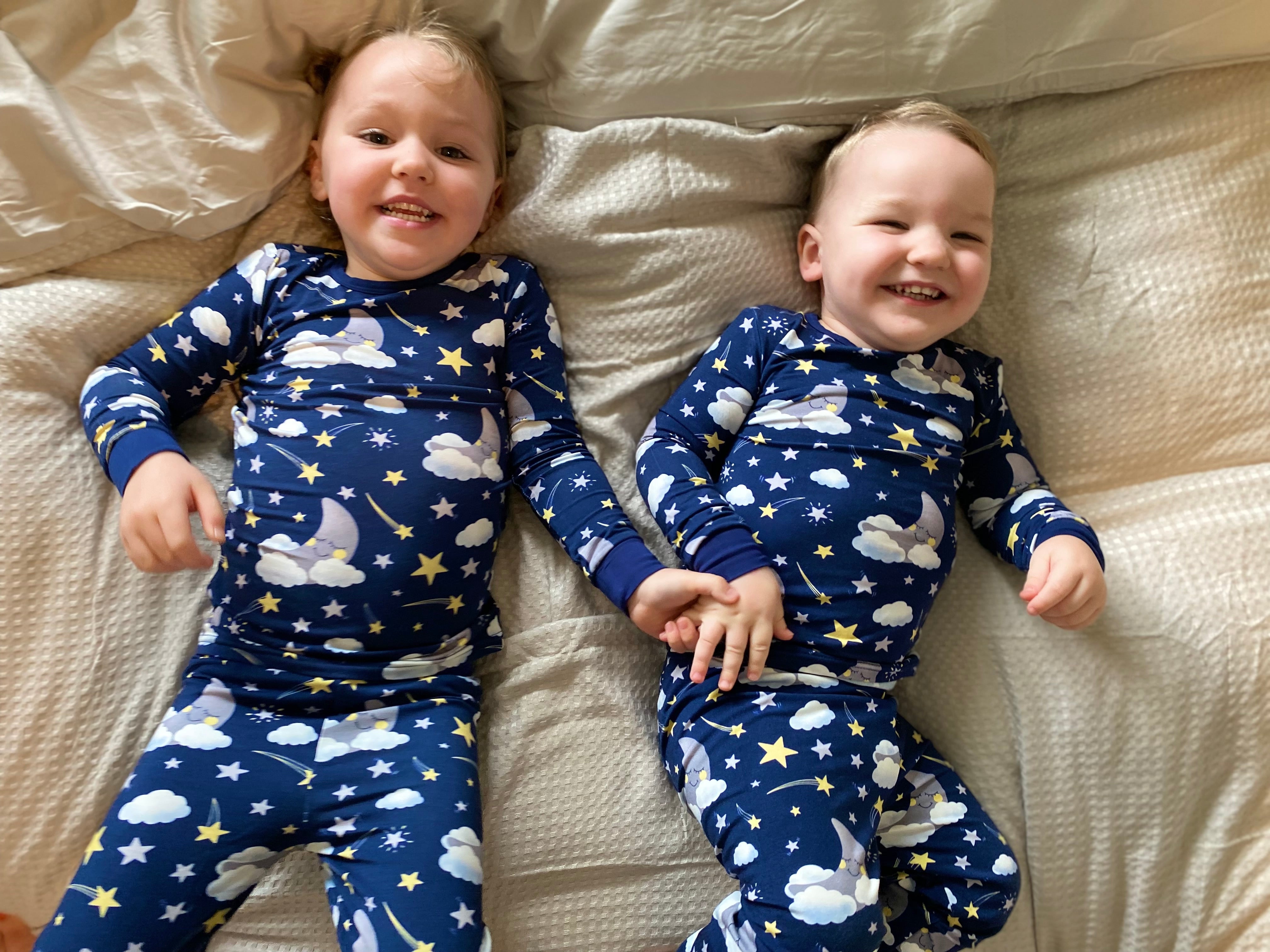 Bamboo kids pyjamas- Moonlit Dreams | Elly and Lou