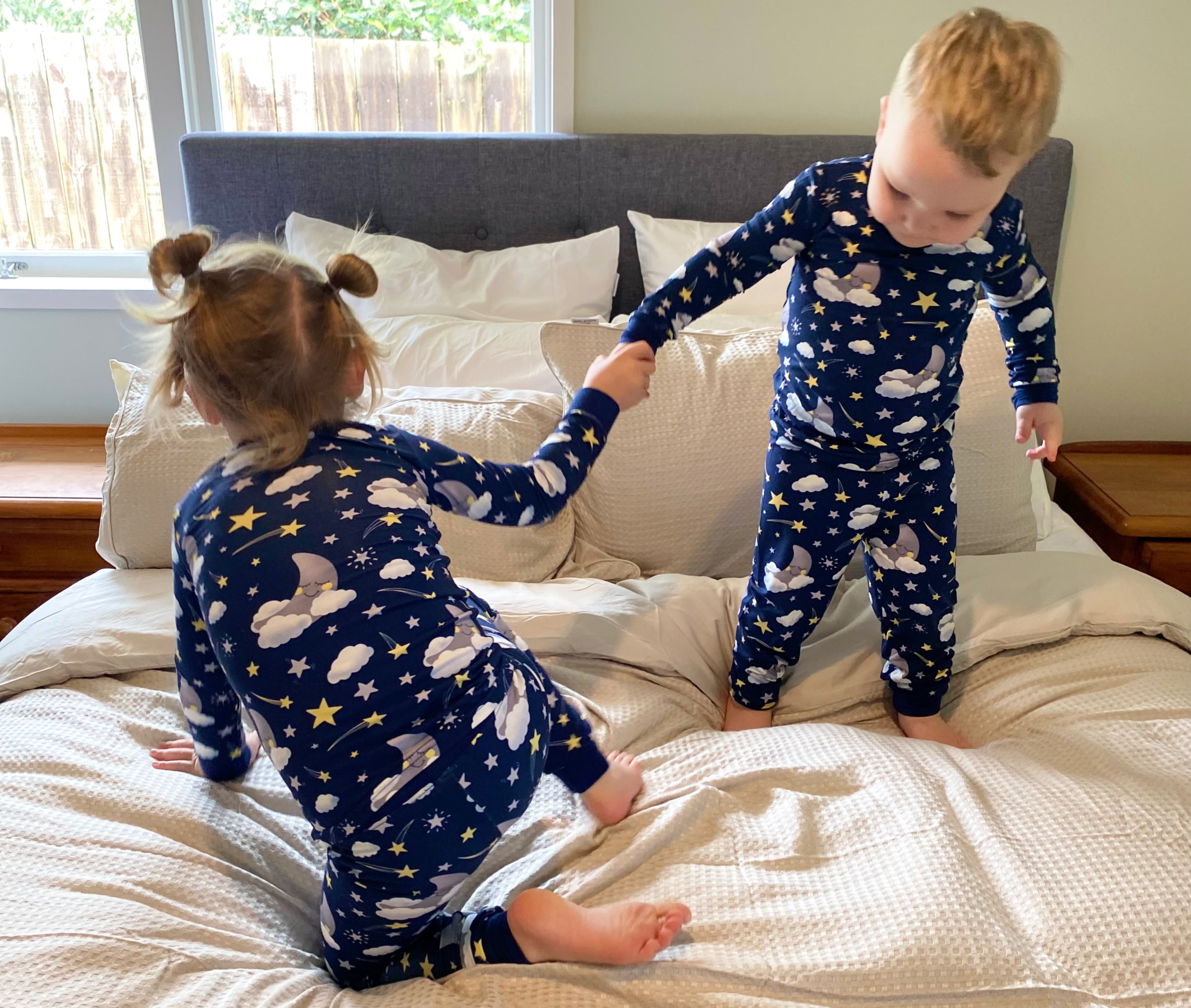 Bamboo kids pyjamas- Moonlit Dreams | Elly and Lou